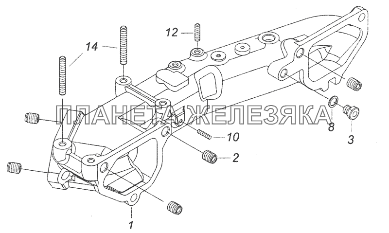 7406.1115030-20 Патрубок соединительный КамАЗ-6520 (Euro-2, 3)